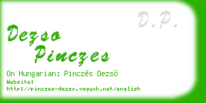 dezso pinczes business card